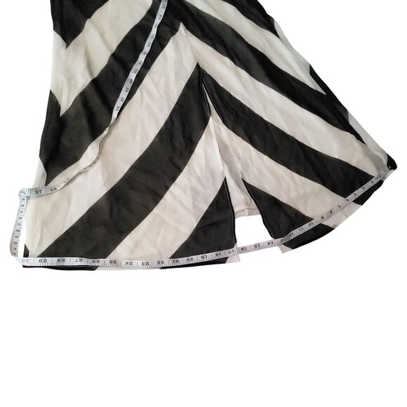 Chevron Striped Black White Dress Size 4 By Common Thread In Recycled Polyester - Picture 7 of 13